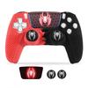 Anti-Slip Controller Silicone Cover Case for PS5 Gamepad Skin Shell with Rubber Thumb Stick Grip Gaps Touch Pad Sticker for PS5