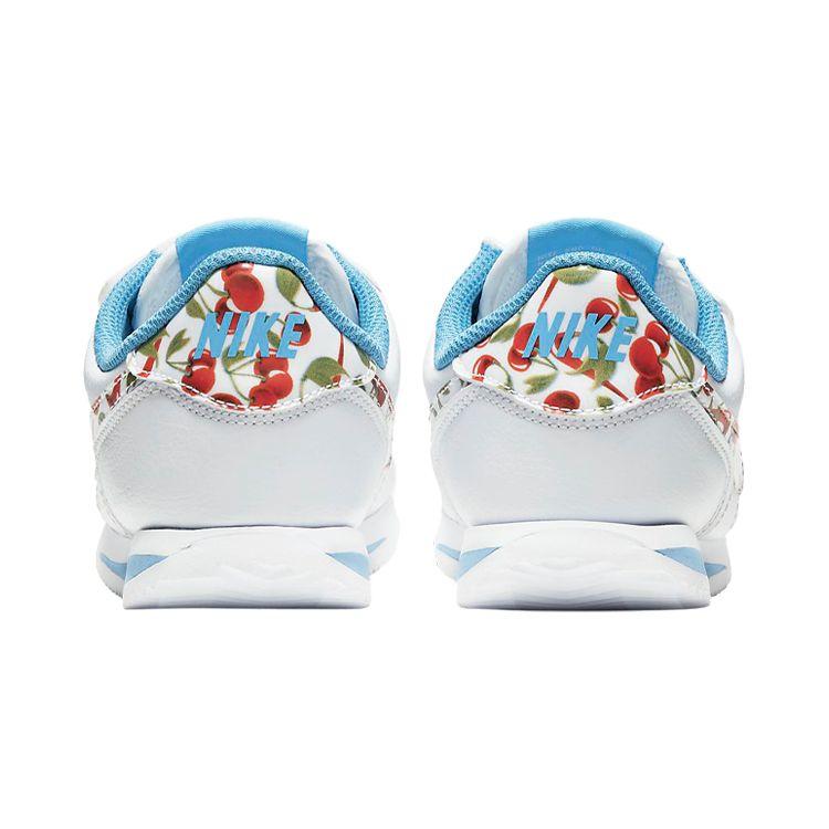 Nike Basic Sl Se Velcro Cherry Non-Slip Shock Absorption Low-Top Kids Running Shoes Kids sneaker White Blue CJ2420-400