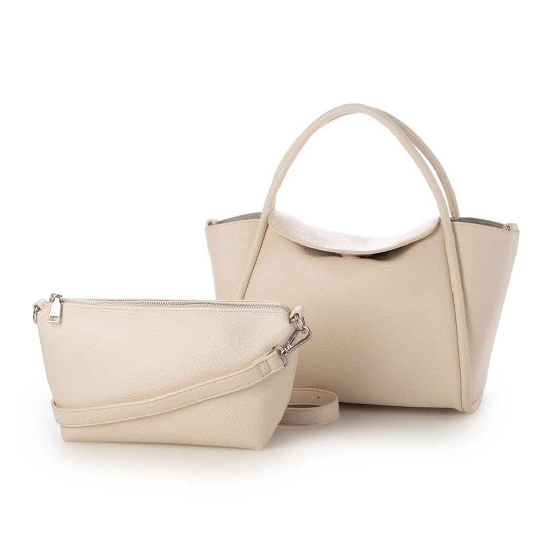 

2-way flap tote with through handle