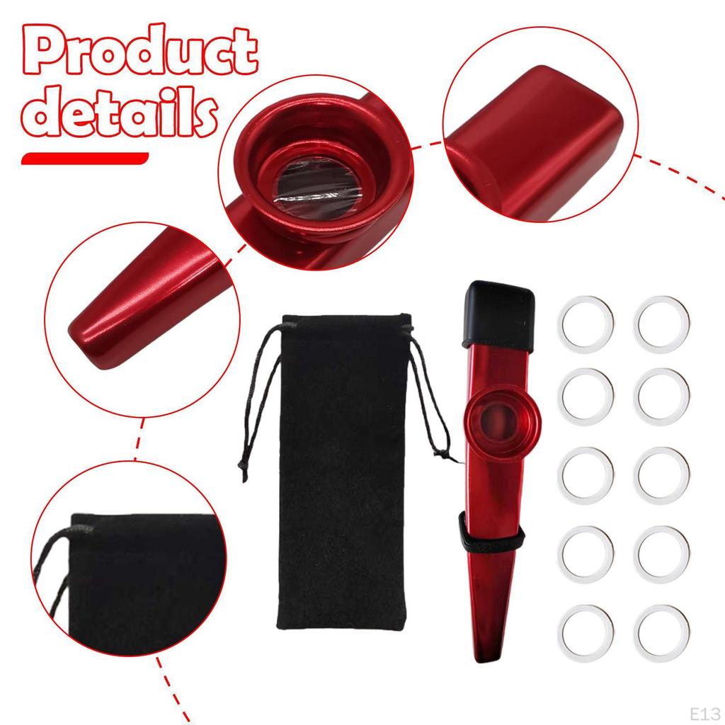 Kazoo Flute for Kids Mouthpiece Musical Accompaniment Toy Instrument with Diaphragms