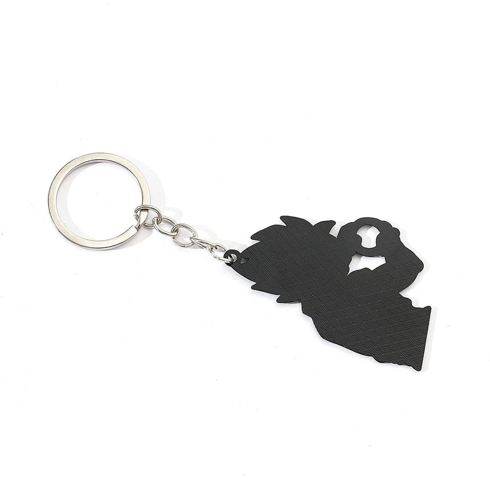 Dragon Ball Son Goku Young Super Saiyan Keychain Cartoon Anime Pendant Toy Gift for Fans