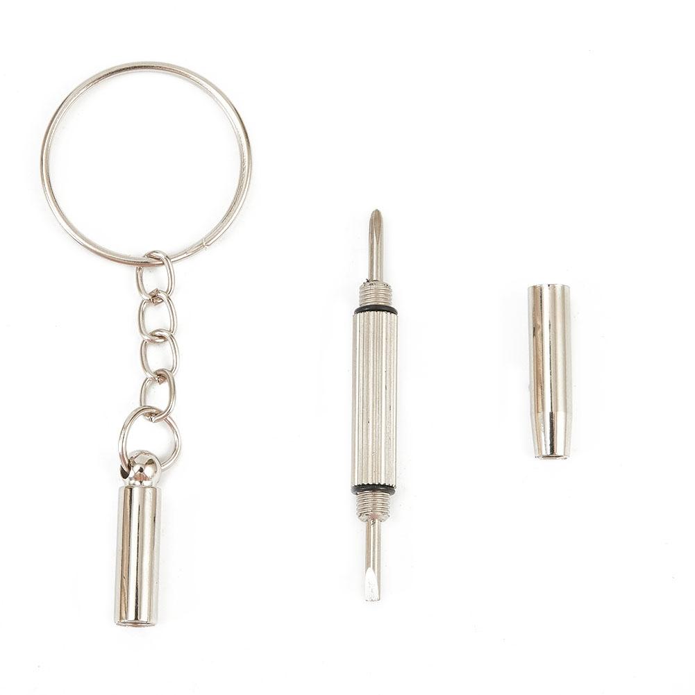 2PC Mini 3in1 Screwdriver Glasses Phone Watch Screw Repair Tool Keyring Keychain