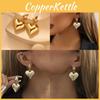 2023 Gold Trendy Heart Earrings Stylish Zinc Alloy Womens Fashion Winter