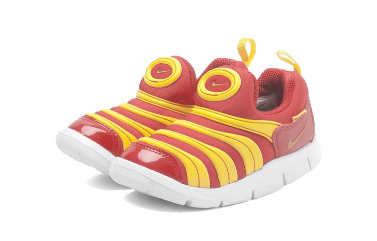 Nike Dynamo Free Abrasion Resistant Low Top Toddler Shoes Bright Yellow And Bright Red Infant And Toddler 343938-618