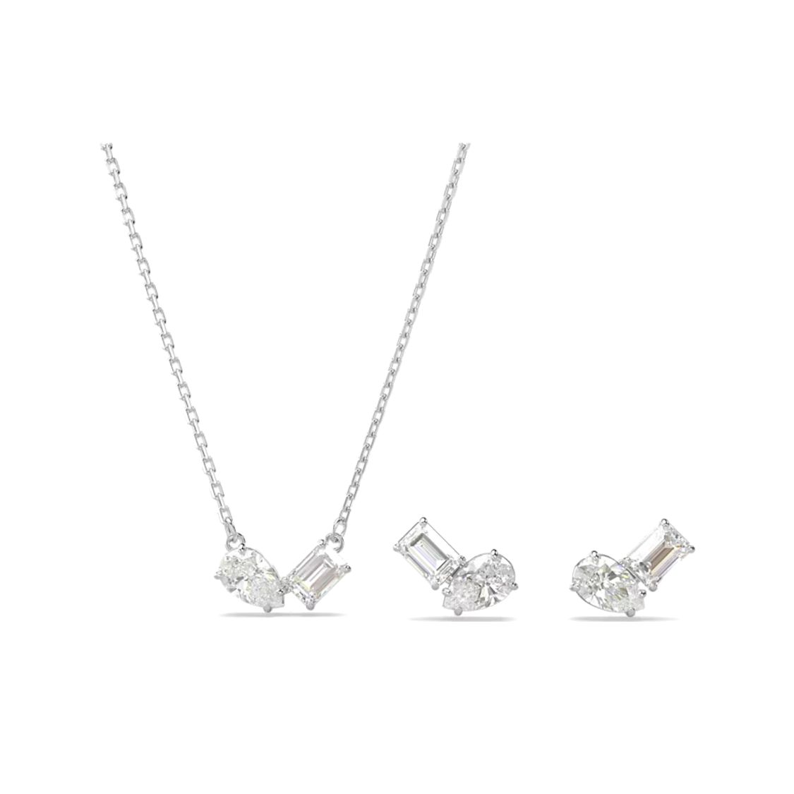 Swarovski Mesmera Symmetrical Decorative Earrings Set Women earrings Silver 5665829 Box (Random Color)