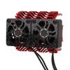 40?42mm Bürstenloser Motor Kühlventilator Doppelmotor Kühlkörper Kühler für 18 FernbedienungsautoRot