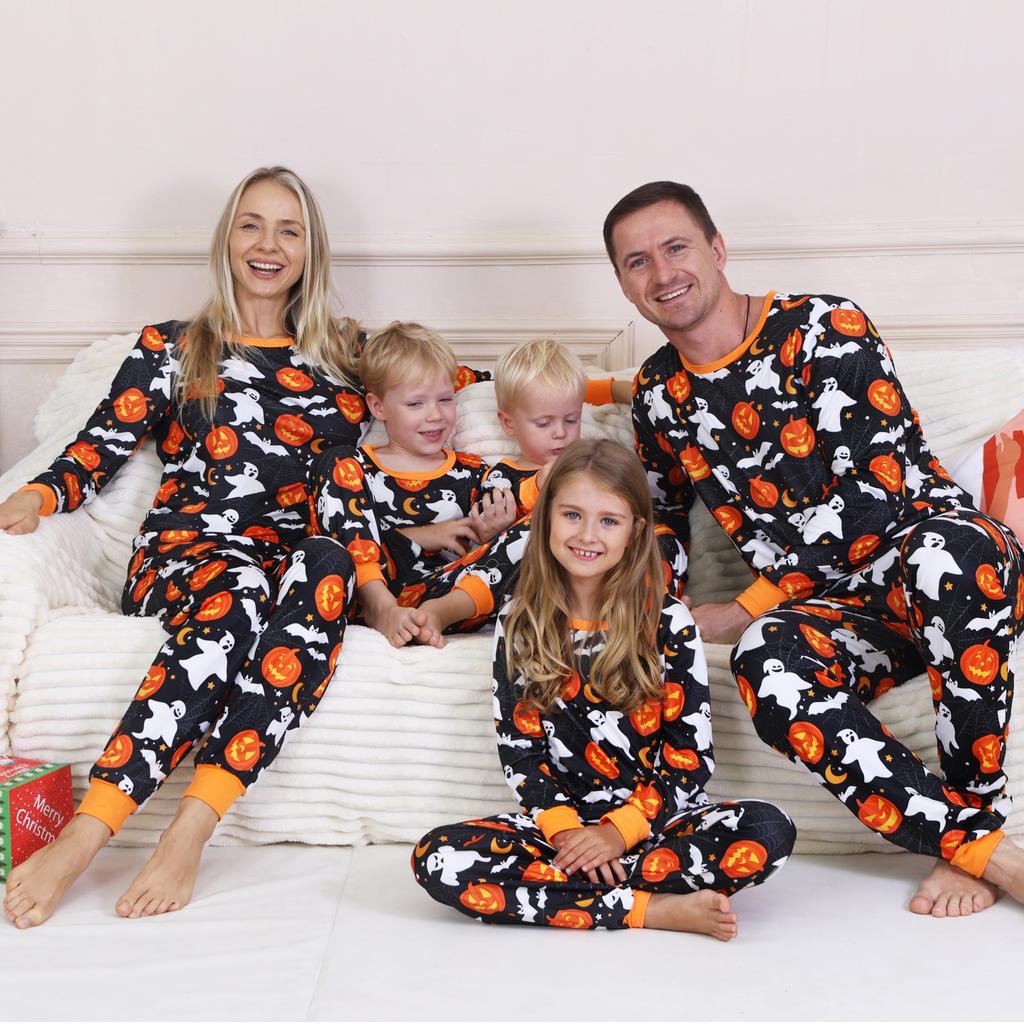 Prints Family Matching Long Sleeve Tops+Pants Set Family Matching Sets