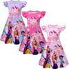 Girls Fly Sleeve Nightgown Girls Milk Silk Dresses