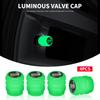 4pcs Fluorescent Valve Cover Decor Car Moto Dust Cover Accessories For Escalade CTS ATS SRX STS XT5 XT4 XT6 XTS CT4