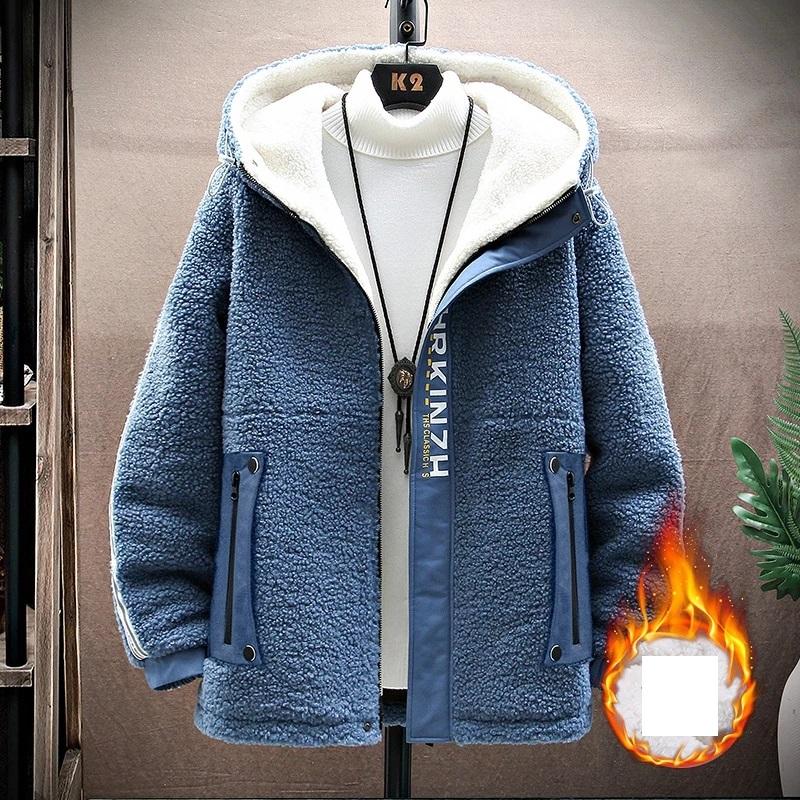 

Мужская куртка свободного покроя с капюшоном, утепленная, свободного покроя, на осень и зиму, больших размеров, на молнии XS