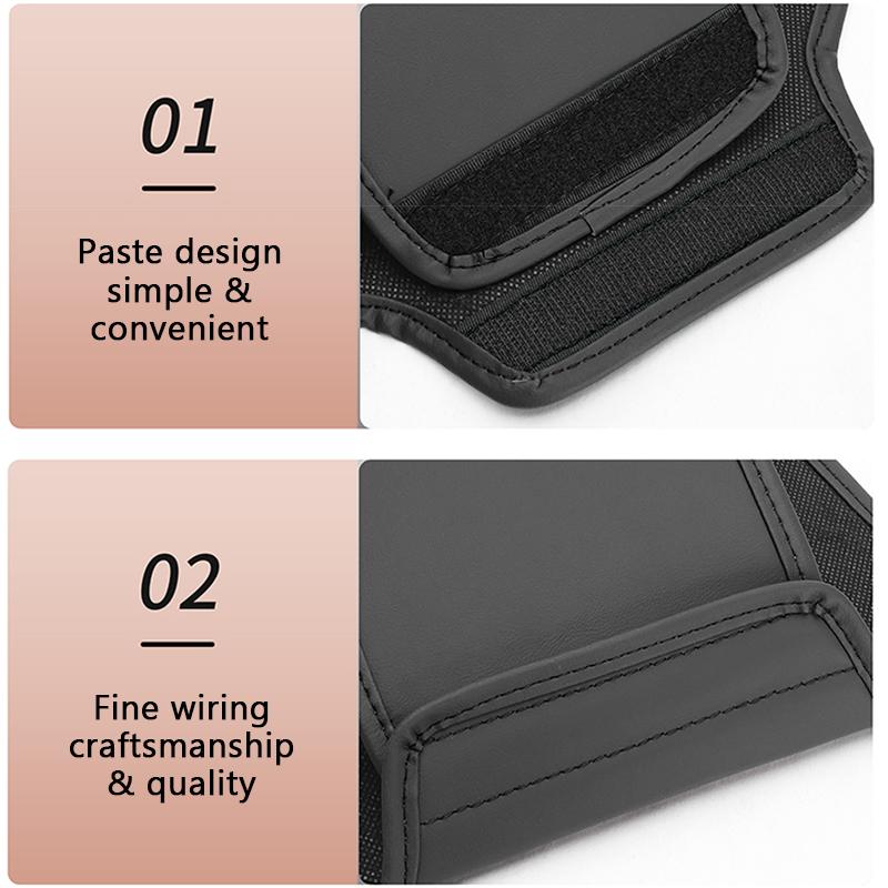 SEAMETAL Ochranný poťah na opierku hlavy autosedačky s úložným vreckom PU koža Odolný poťah na vankúšik do auta Prachotesný Odolný voči poškriabaniu Univerzálny