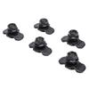 5pcs L Track Double Lug Threaded Stud Nut Fitting M10x20mm for Truck Bed Trailer Cargo Control Pickup RV ATV Black
