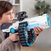 Pistolet Jouet à Balle Molle Double Mode Manuel Électrique, Blaster à Fléchettes en Mousse Cool avec Lunette de Visée Jeu de Tir d'Extérieur Cadeau d'Anniversaire