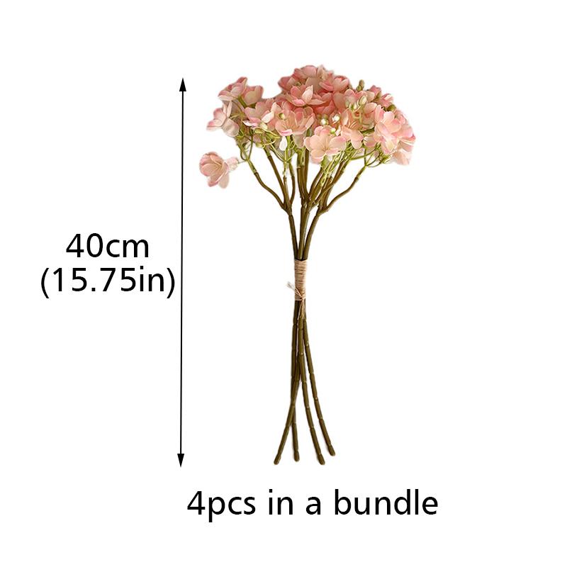 4pcs/bundle Fake Flower Elegant Silk Flower Home Vase Decor Simulated Jasmine Flower Home Hotel Shopping Mall Decoration 40cm