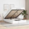 VidaXL Ottoman Bed Frame with White Mattress 140x200 Cm Faux Leather, Bed Frame, Upholstered Bed Frame 3311309