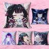G-Genshin Columbina Impact Various Sizes Square Pillow Case For Car Home Bedchamber Decor Custom Valentine Gift