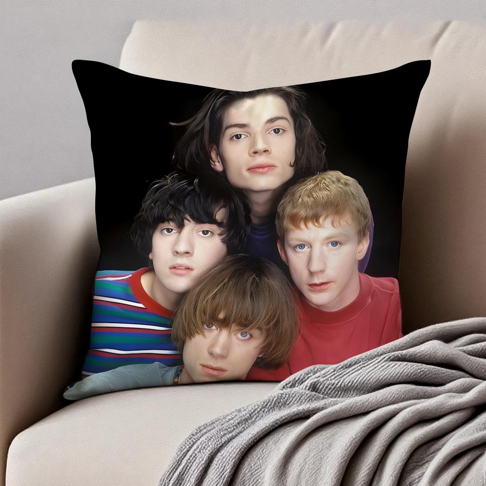 Britpop British Rock Band BBlur Cushion Cover Pillowcase Antidustmite Invisible Zipper Short Plush Sofa Cushion 30x30cm