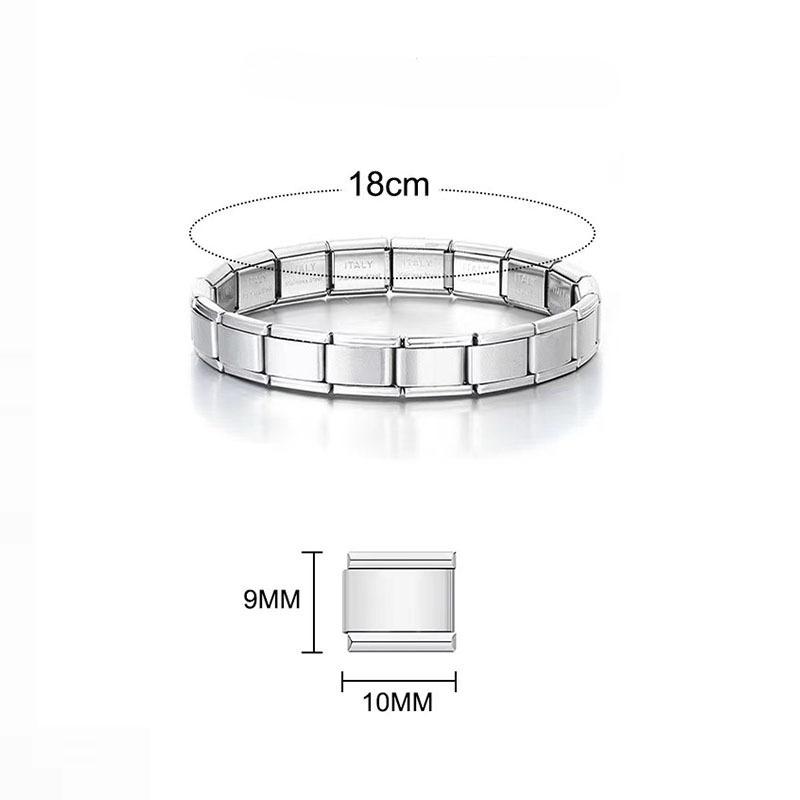 Fashion Italian Charm Bracelet for Women, High Quality Stainless Steel Elastic Creative DIY Bangle Jewelry Making