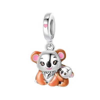 Splittable Mother Daughter Dangle Charm Bead Component Bead Components Compatible With Authentic Original Bracelet High Quality Fine Jewelry Designed