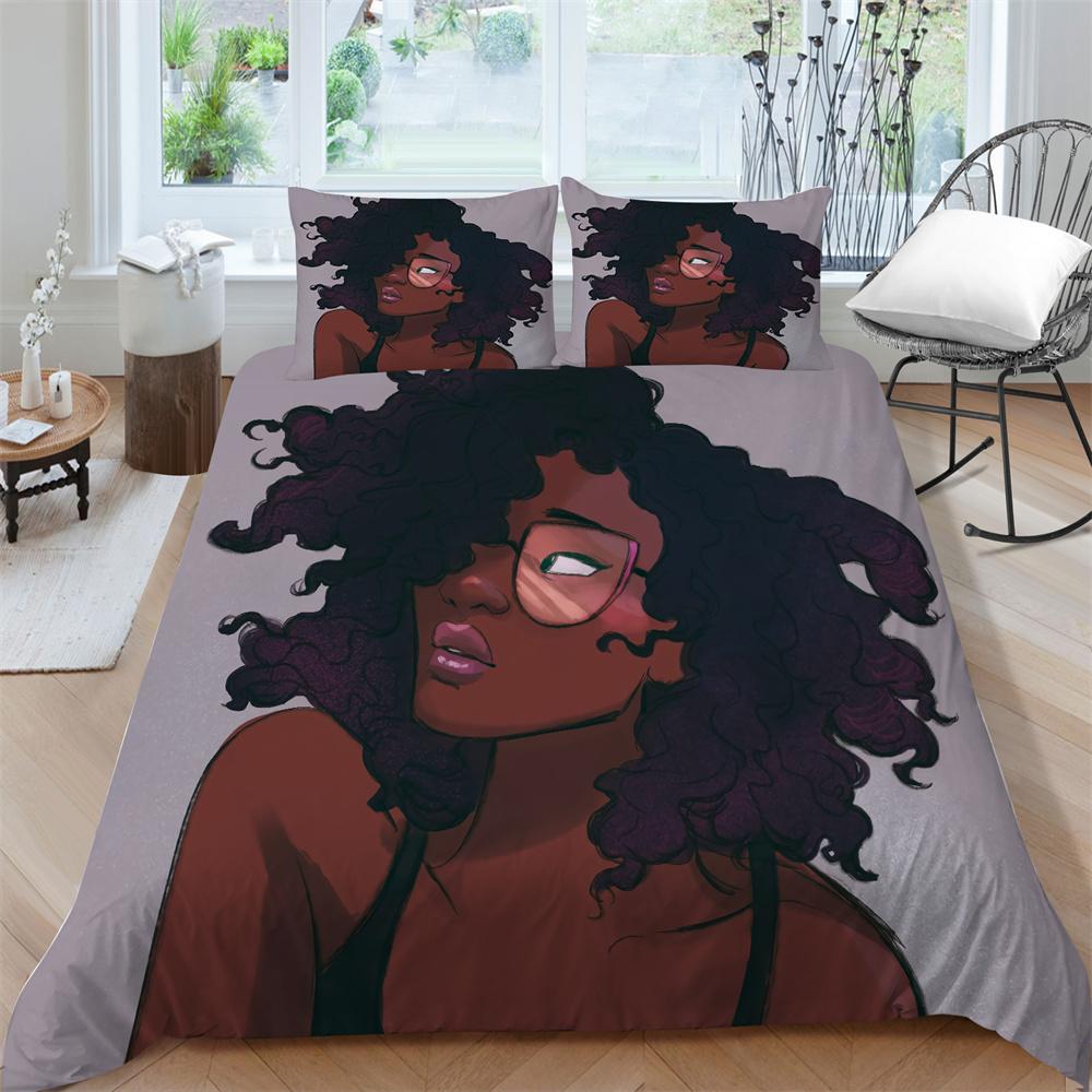 Home Textiles Bedding Girl Quilt Cover Bedding Set 3D Cartoon Duvet Cover Comfortable Bedclothes Microfiber Quilt Cover