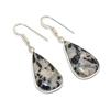 Natural Hornblende Stone Gemstone 925 Sterling Silver Jewelry Earring 1.77" AE-11977