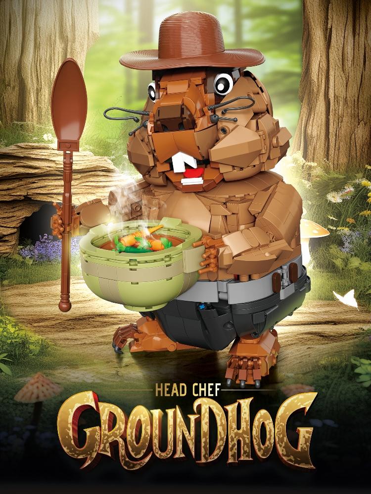 Marmot Animal Building Blocks Set MOC Assembly Bricks DIY tabletop decorations Models Birthday Halloween Christmas gifts