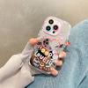 Lovely Girl Heart Mirror Phone Case For iPhone 11 12 13 14 15 16 17 Pro Max Shockproof Back Cover