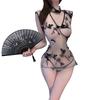 Sex Underwear Uniform Pure Desire Retro Cheongsam Leaking Milk Hot Butterfly Hollow Sexy Pajamas Free Flirting Robe