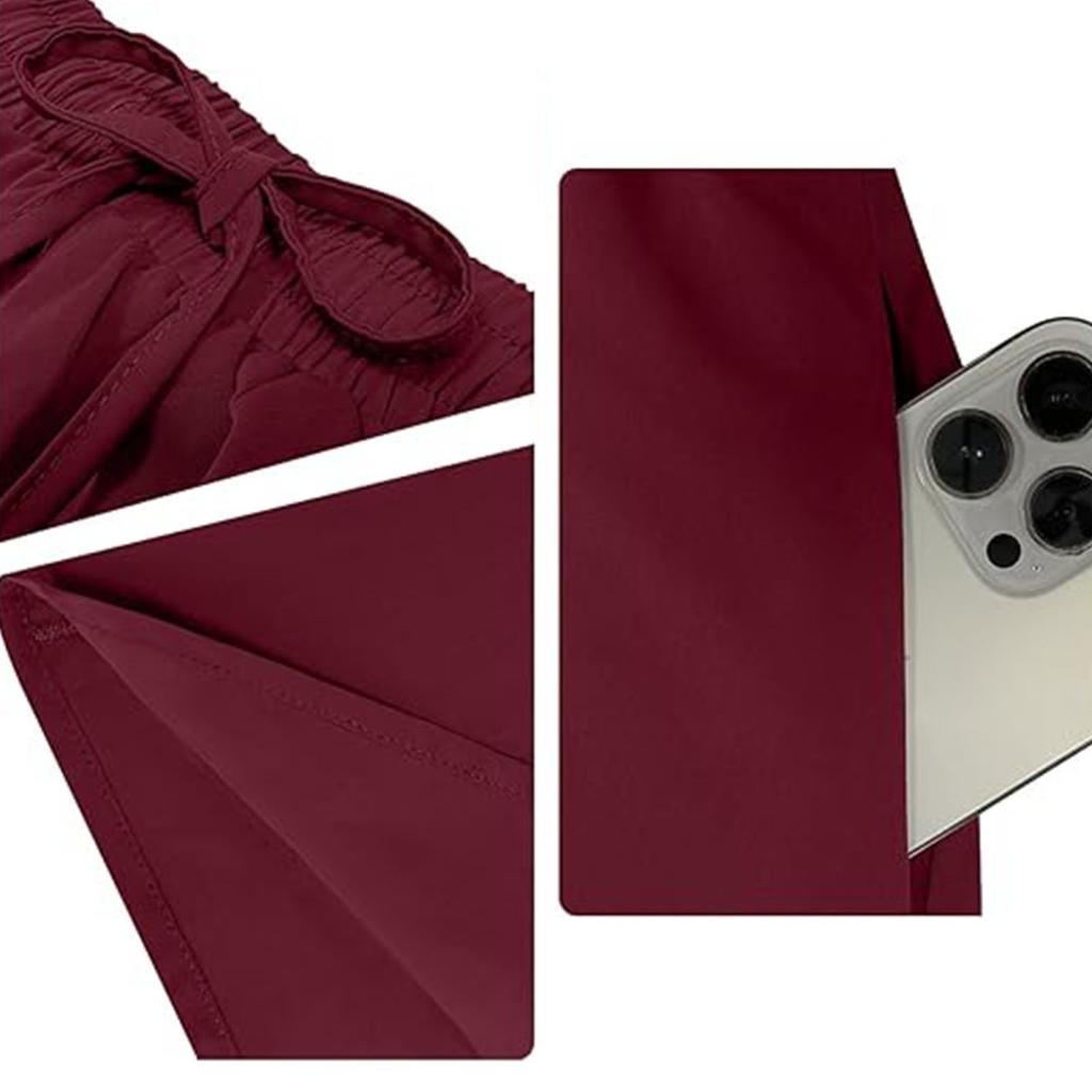 Yousheng Maxirock Verstellbarer Kordelzug Elastischer Hoher Bund Langer Rock mit Großem Saum Blumendruck Taschen Damenrock