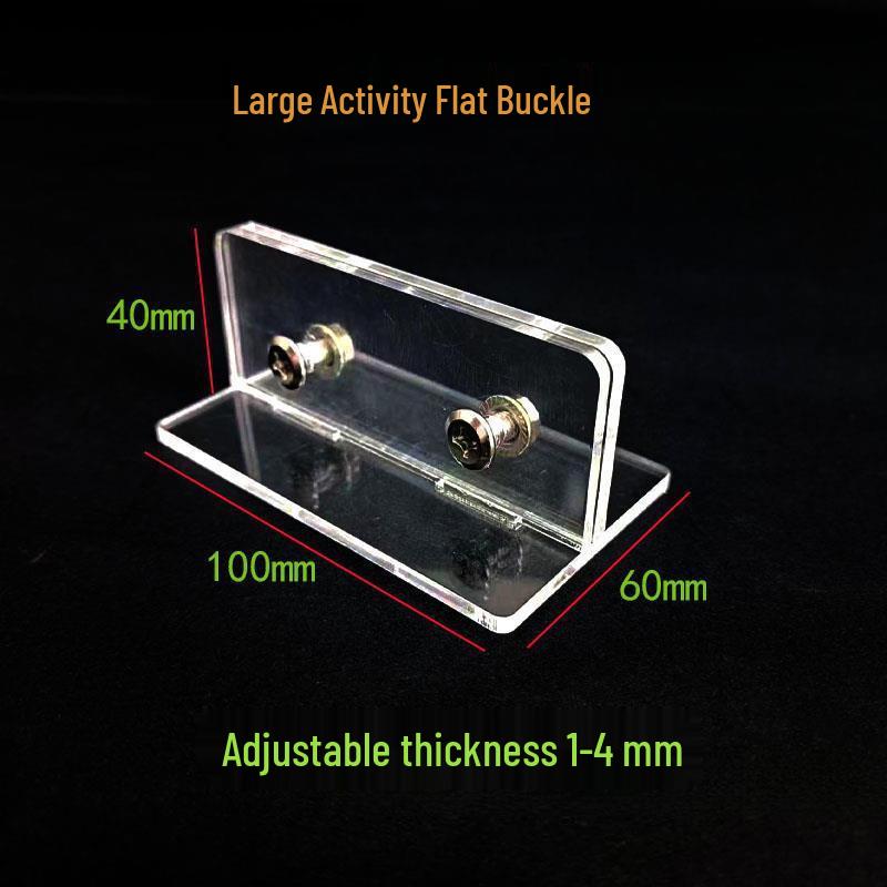 Acrylic Magnetic Clip for Signs - Transparent Plastic Snap Holder for Shelves