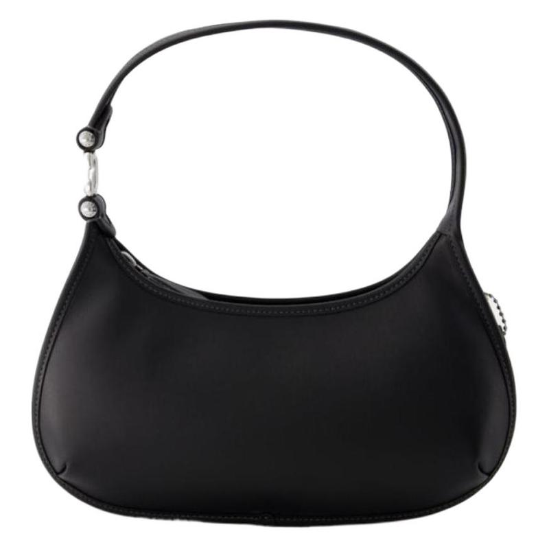 COACH Eve 32 solid color zipper closure smooth calfskin handbag large women s black чёрный