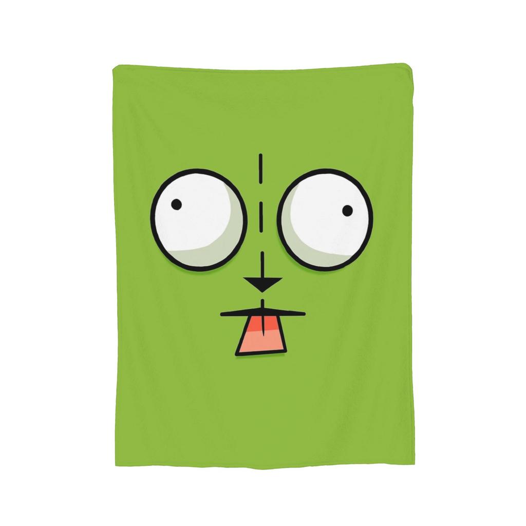 Invaders Zim Cartoon Blankets Flannel All Season Multi-Function Soft Throw Blanket For Bed Bedroom Bedspread