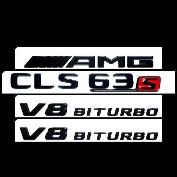 Samolepka na auto AMG W220 Pro Benz 4ks/sada 3D ABS Samolepka na auto pro Mercedes-Benz Třída CLS TURBO 4MATIC Modifikované logo AMG CLS 53S 63S
