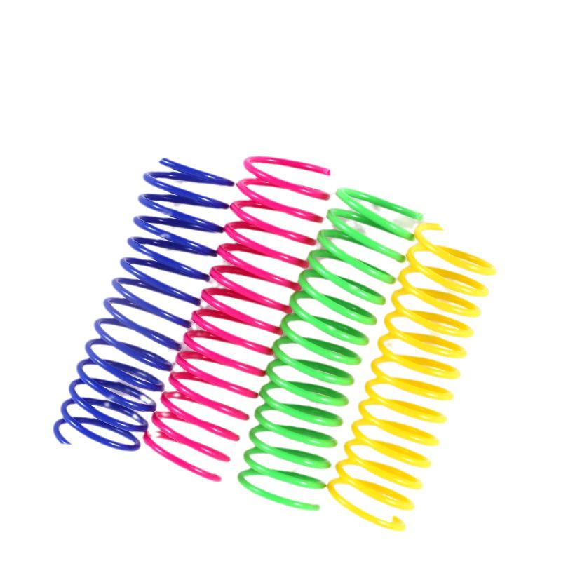 

Large 9CM Colorful Plastic Cat Spring Teaser Toy - Pet Supplies 9x2x2 cm