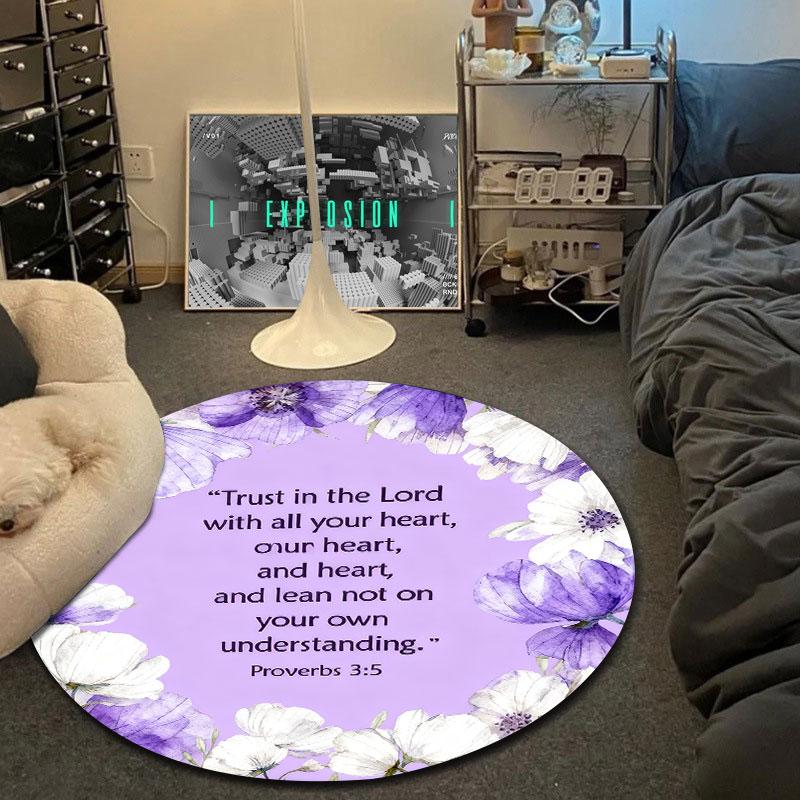 Eclectic Round Skull Multicolor Rug Pad, Non-Slip Floor Mat for Family Room