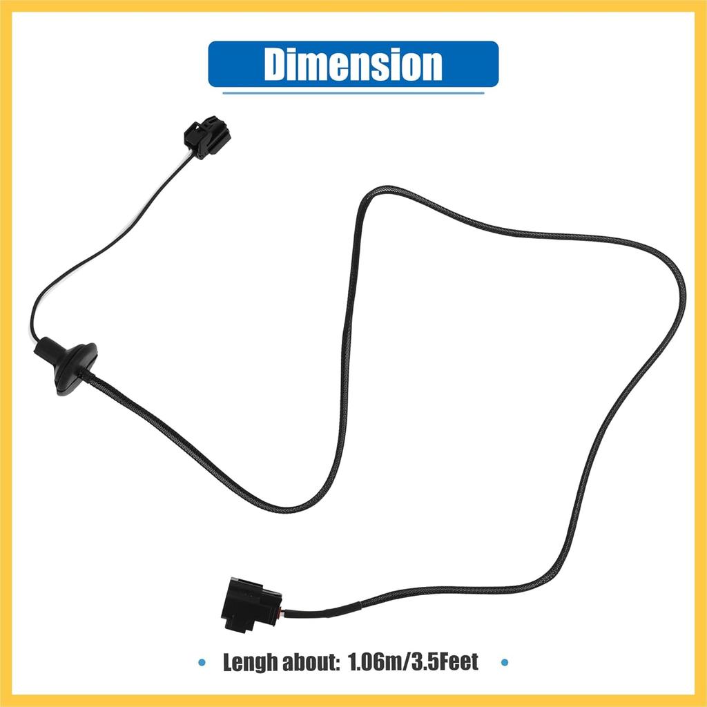 Third Brake Light Wire Harness for Jeep Wrangler JK 18AWG 3rd Center High Mounted Stop Lamp Harness Extension