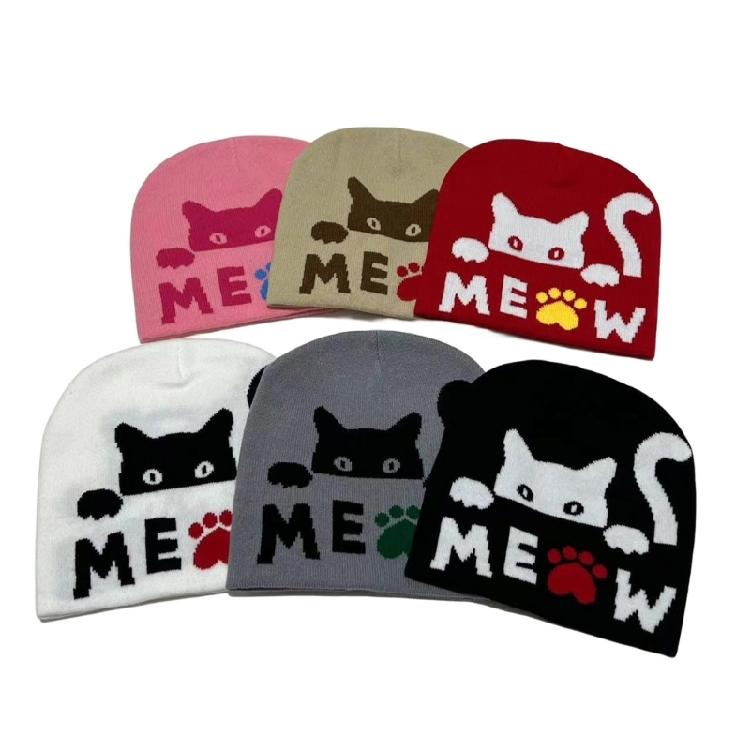 Knit Hat Beanies Pullover Warm Skull Caps Knitted Hat Party Club Accessories