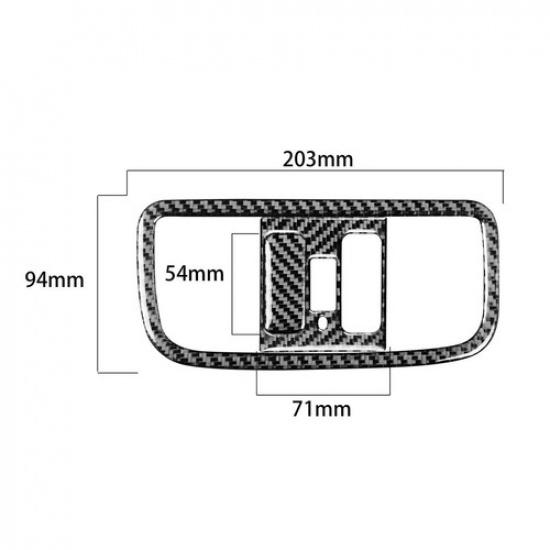 Fit For Honda Civic 2006-2011 Carbon Fiber Reading Lamp Panel Cover Trim Black
