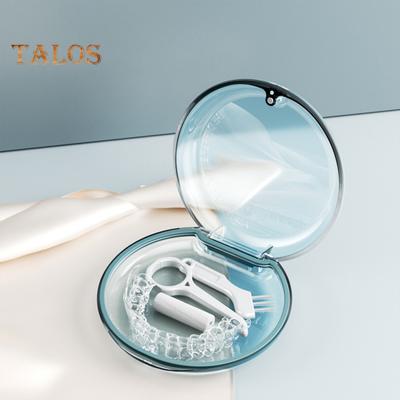 Boîte de rangement pour appareils dentaires avec fermeture magnétique miroir, étui de retenue étanche à la poussière et à l'humidité, étui pour protège-dents, outil de retrait de retenue et rangement pour brosse