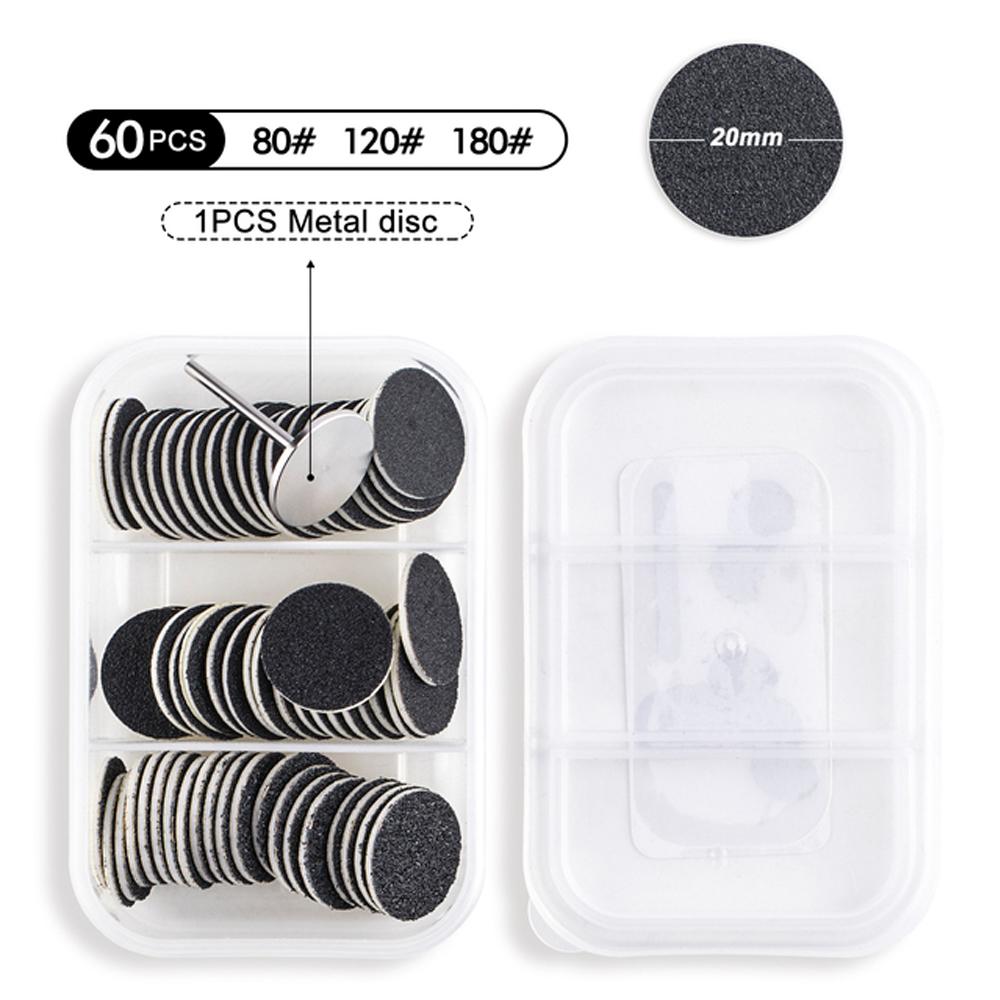 

60 шт сменный шлифовальный бумажный диск с валом для педикюрного инструмента удаление омертвевшей кожи насадка для пилки для ног