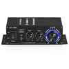 Nobsound Mini Stereo Amplifier, 40W X 2, Independent Treble and Bass Adjustment ±10dB, 155mm Ultra Compact, Blue LED for Car and Home Use