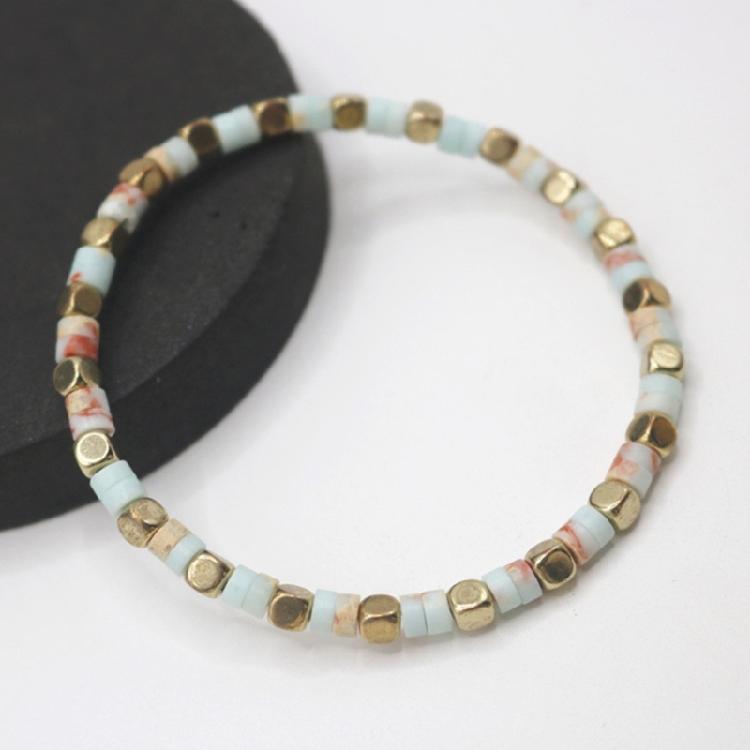 Unique Patterned Shoushan Stone Bracelet Featuring Handcrafted Beads for Distinctive Women's Fashion Statements