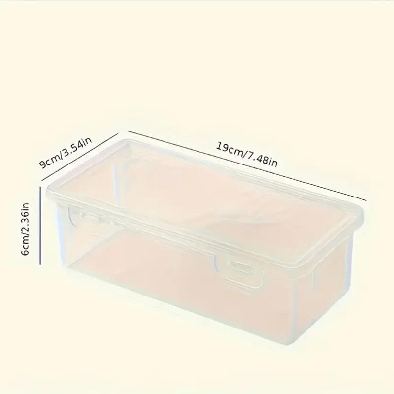 

1/4 Pcs large transparent PP storage boxes with lids, used for storing office supplies, pencils, and crafts