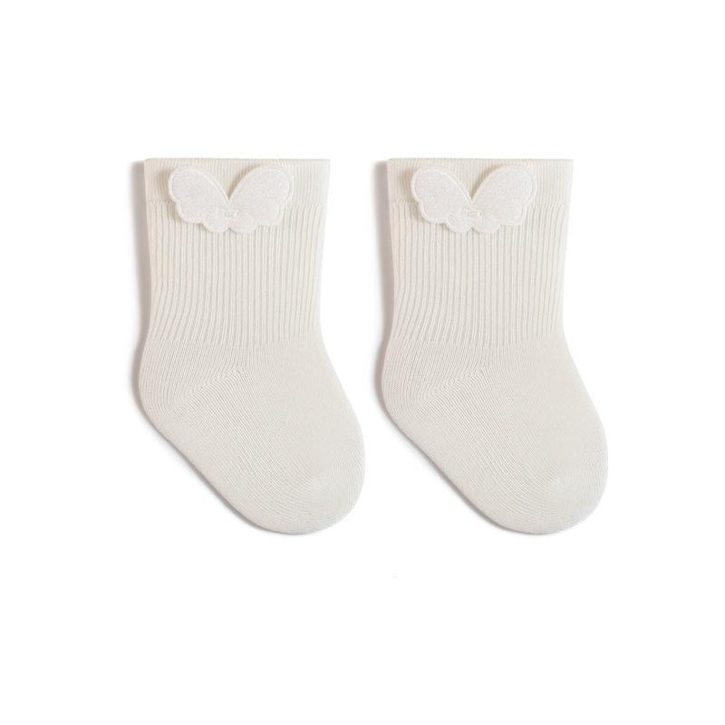 Newborn Cotton Baby Boneless Socks For Girls Boys Cute Wing Infant Short Sock Spring Loose Soft Toddler Solid Sock 0-5Years Old
