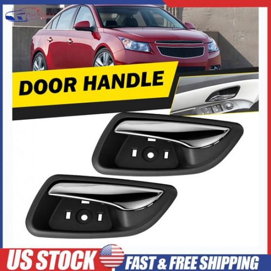 2x Black Door Handle ide Interior Driver Left For 2011-2015 Chevrolet Cruze