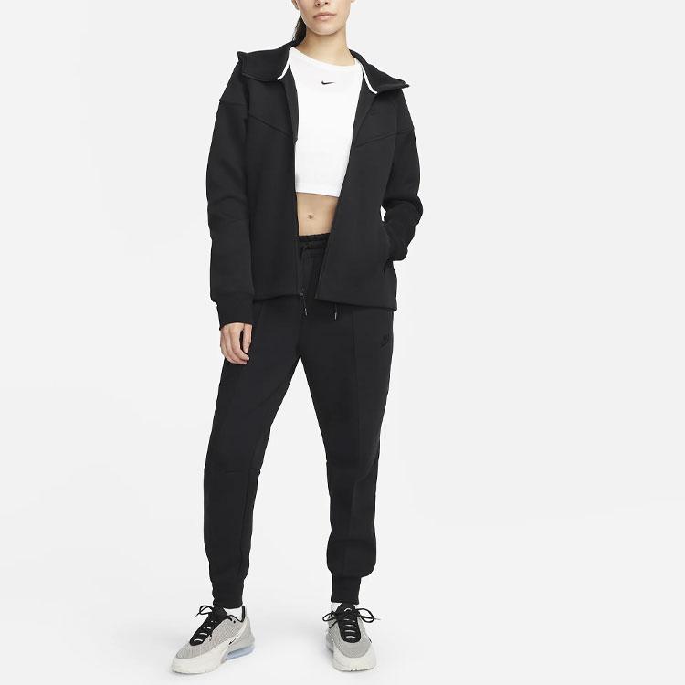 Nike Sportswear Womens Tech Fleece Windrunner Full-Zip Hoodie Black/Black Women Streetwear FB8338-010