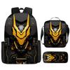 Conjunto de Mochila Escolar Mecânica Infantil - Mochila Escolar de Grande Capacidade com Bolsa de Ombro e Estojo para Estudantes