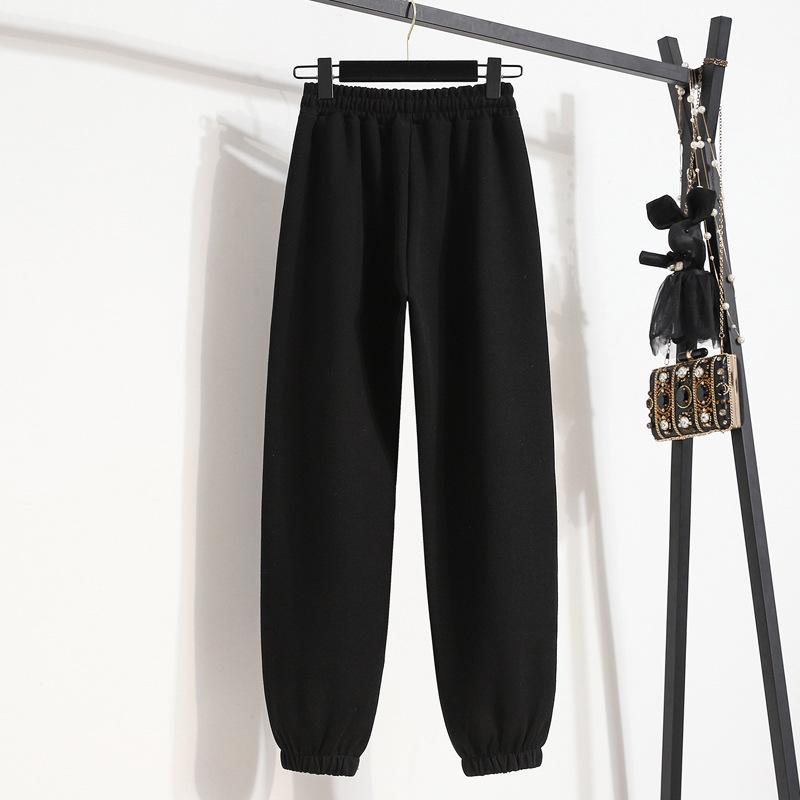 Knit Sweatpants Women's Thin Drawstring Loose Casual Pants