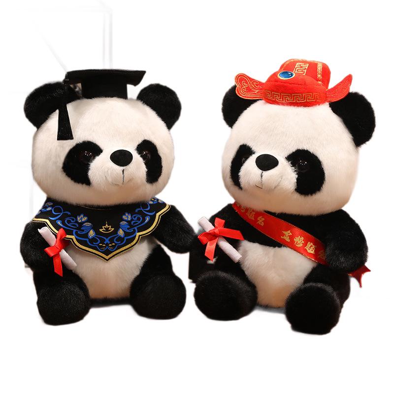 Graduation Panda Plush: Cute God of Studies Ornament for Success