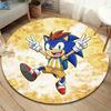 Sonic Hedgehog Round Area Rug Carpet Rug For Living Room Bedroom Sofa Playroom Decor Nonslip Floor Mat